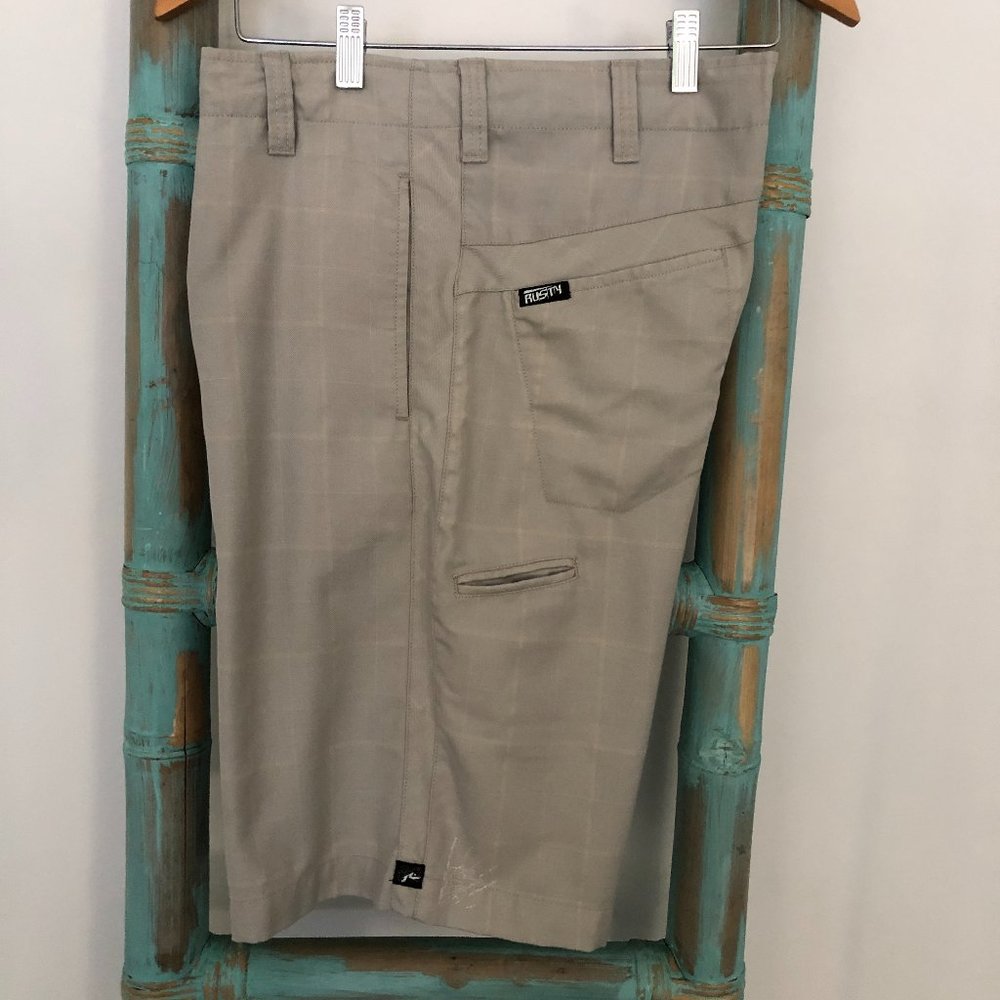 Rusty Tan Plaid Shorts Size 32